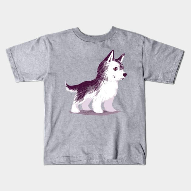 Cute wolf cub Kids T-Shirt by iambirgitte